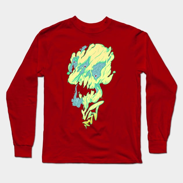 gas skull Long Sleeve T-Shirt by tinbott